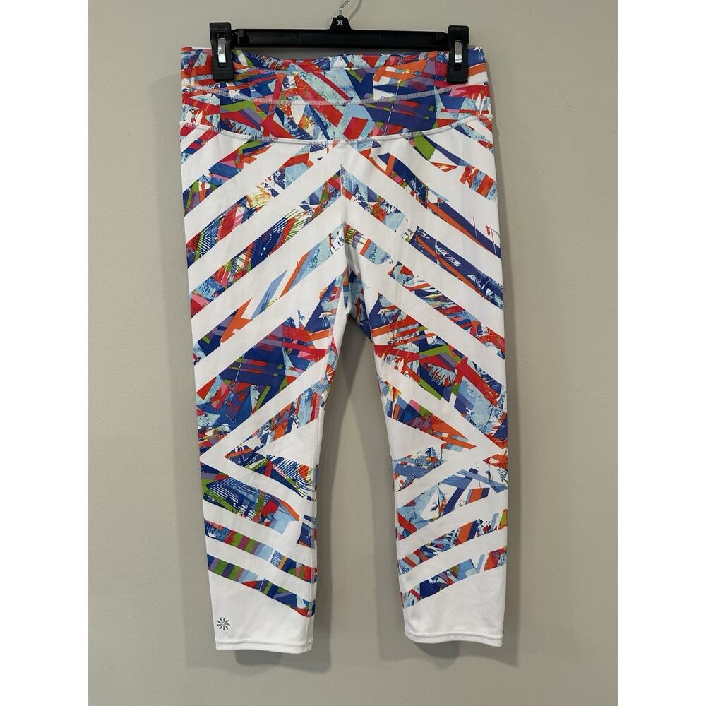 Athleta Kaleidoscope Sonar Capri Leggings Multi-Color Size Medium Xx1408